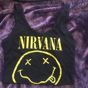 Black Nirvana Crop Top